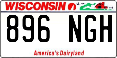 WI license plate 896NGH