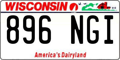 WI license plate 896NGI