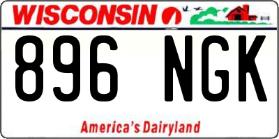 WI license plate 896NGK