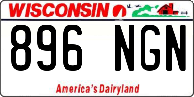 WI license plate 896NGN
