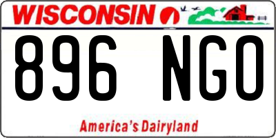 WI license plate 896NGO