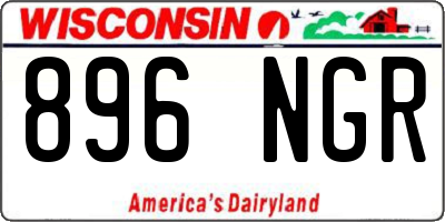WI license plate 896NGR