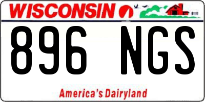 WI license plate 896NGS