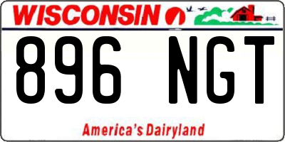 WI license plate 896NGT