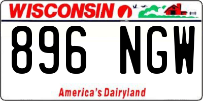 WI license plate 896NGW