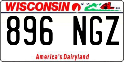 WI license plate 896NGZ