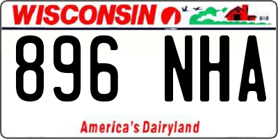WI license plate 896NHA