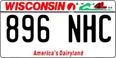 WI license plate 896NHC