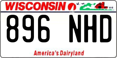 WI license plate 896NHD