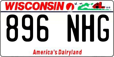 WI license plate 896NHG