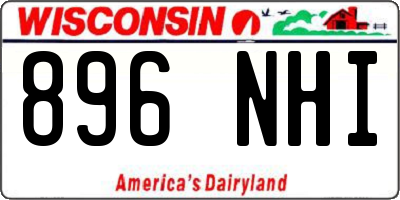 WI license plate 896NHI