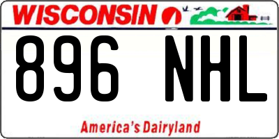 WI license plate 896NHL