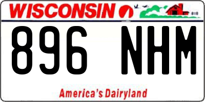 WI license plate 896NHM