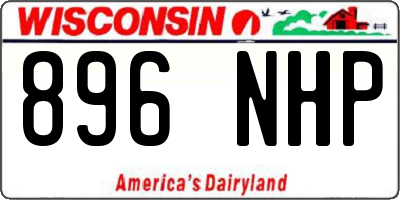WI license plate 896NHP