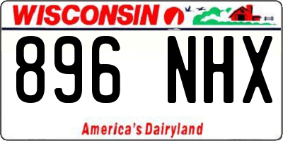 WI license plate 896NHX