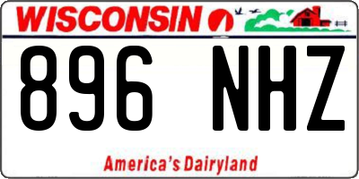 WI license plate 896NHZ
