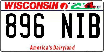 WI license plate 896NIB