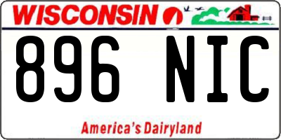 WI license plate 896NIC