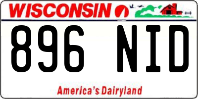 WI license plate 896NID