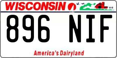 WI license plate 896NIF