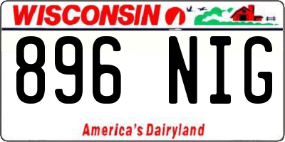WI license plate 896NIG