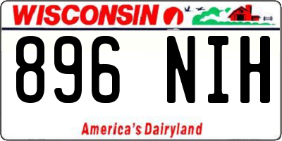 WI license plate 896NIH