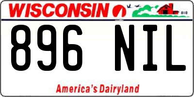 WI license plate 896NIL