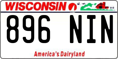 WI license plate 896NIN