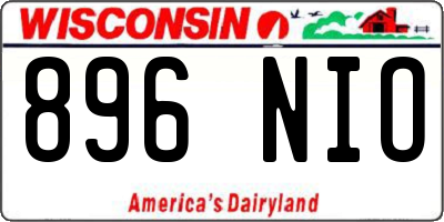 WI license plate 896NIO