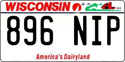 WI license plate 896NIP
