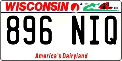 WI license plate 896NIQ