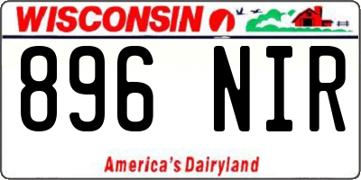 WI license plate 896NIR