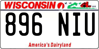 WI license plate 896NIU
