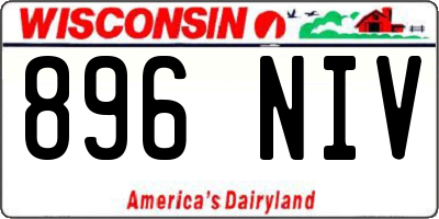 WI license plate 896NIV