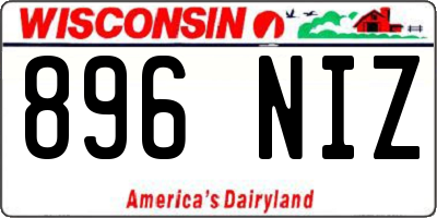 WI license plate 896NIZ