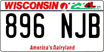 WI license plate 896NJB