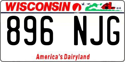 WI license plate 896NJG