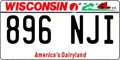 WI license plate 896NJI