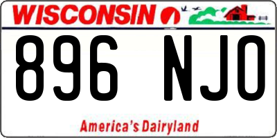 WI license plate 896NJO