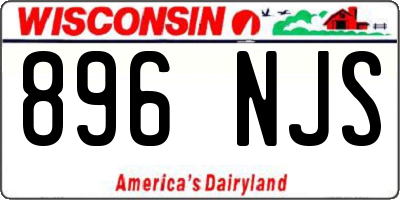 WI license plate 896NJS