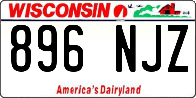 WI license plate 896NJZ