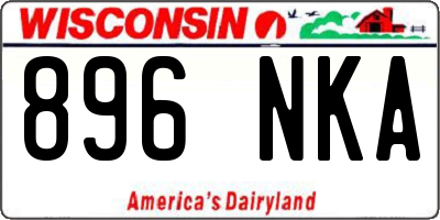 WI license plate 896NKA