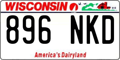 WI license plate 896NKD