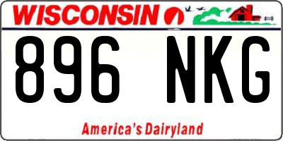 WI license plate 896NKG