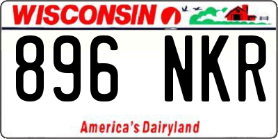 WI license plate 896NKR
