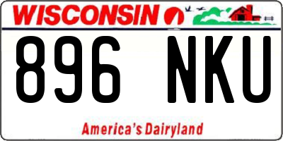 WI license plate 896NKU