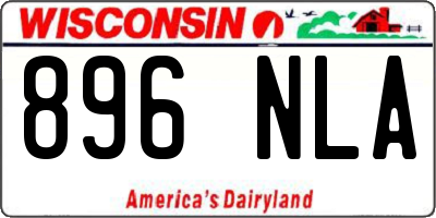 WI license plate 896NLA