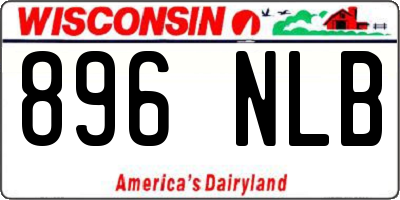WI license plate 896NLB