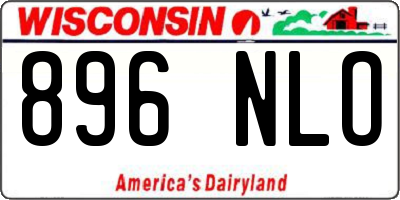 WI license plate 896NLO