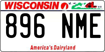 WI license plate 896NME
